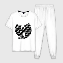 Пижама хлопковая мужская Wu-Tang Clan: Symbol, цвет: белый