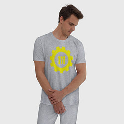 Пижама хлопковая мужская Vault 111, цвет: меланж — фото 2