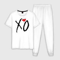 Пижама хлопковая мужская XO, цвет: белый