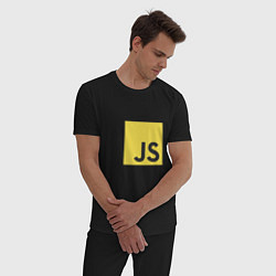 Пижама хлопковая мужская JS return true; (black), цвет: черный — фото 2