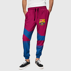 Брюки на резинке мужские Barcelona FC: Blue style, цвет: 3D-принт — фото 2