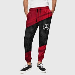 Брюки на резинке мужские Mercedes Benz: Red Sport, цвет: 3D-принт — фото 2