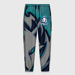 Брюки на резинке мужские Форма White wolves, цвет: 3D-принт