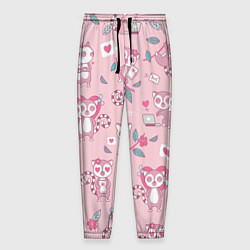 Мужские брюки Лемуры любовь розовый фон