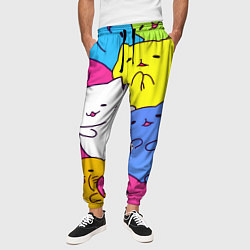 Брюки на резинке мужские МИЛЫЕ КОТЯТКИ, цвет: 3D-принт — фото 2