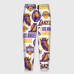 Брюки на резинке мужские LAKERS LOGO, цвет: 3D-принт