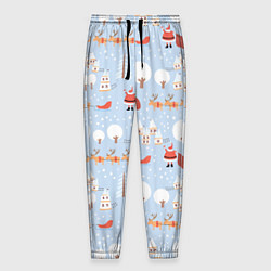 Мужские брюки Дед мороз с оленями