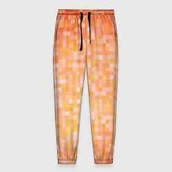 Мужские брюки Оранжевая пиксель абстракция