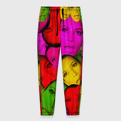 Брюки на резинке мужские Crazy Kim Kardashian, цвет: 3D-принт