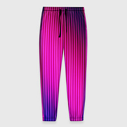 Брюки на резинке мужские Фиолетово-малиновый градиент, цвет: 3D-принт