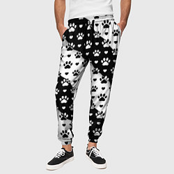 Брюки на резинке мужские Следы от Лап, цвет: 3D-принт — фото 2