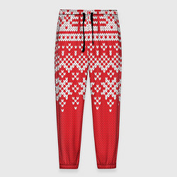 Брюки на резинке мужские Knitted Pattern, цвет: 3D-принт