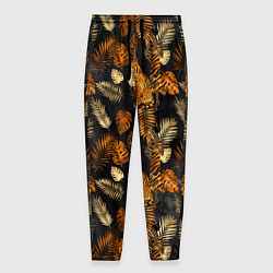 Мужские брюки Тигры и листья Тропики