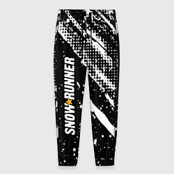Брюки на резинке мужские SnowRunner Logo, цвет: 3D-принт