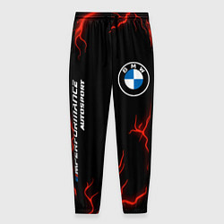 Брюки на резинке мужские BMW Autosport Молнии, цвет: 3D-принт