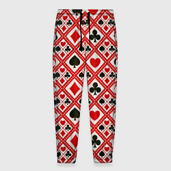 Брюки на резинке мужские Масти Карточные, цвет: 3D-принт