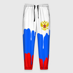 Брюки на резинке мужские Флаг герб russia, цвет: 3D-принт