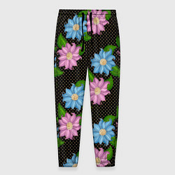 Мужские брюки FLOWERS BLACK