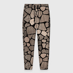 Мужские брюки Черно-коричневая текстура камня