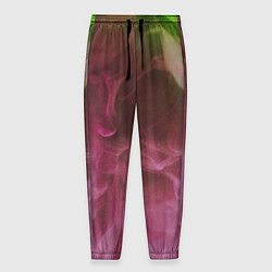 Мужские брюки Неоновый дым - Розовый и зелёный