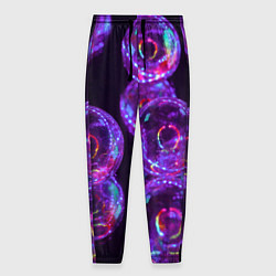 Мужские брюки Неоновые сюрреалистичные пузыри - Фиолетовый