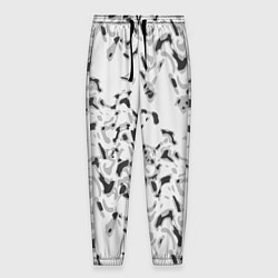 Мужские брюки Пятнистый абстрактный узор в светло-серых тонах