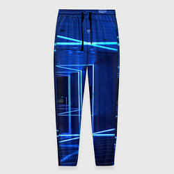 Мужские брюки Неоновый абстрактный коридор - Синий