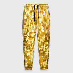Мужские брюки Абстрактное множество золотых огней - Яркожёлтый