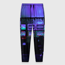 Мужские брюки Неоновые игровые автоматы - Фиолетoвый