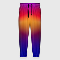 Брюки на резинке мужские Красно-синий градиентный узор, цвет: 3D-принт