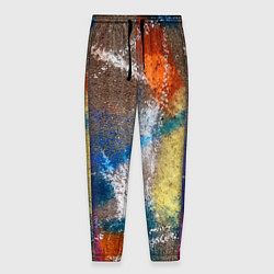 Мужские брюки Рисунок цветными мелками на асфальте