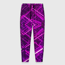 Мужские брюки Абстрактные геометрические фиолетовые объекты