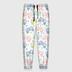 Брюки на резинке мужские Геймпад в горошек, цвет: 3D-принт