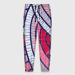 Мужские брюки Абстрактная белая-фиолетовая-красная текстура