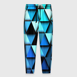 Брюки на резинке мужские Blue triangle, цвет: 3D-принт