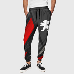 Брюки на резинке мужские Peugeot sports racing, цвет: 3D-принт — фото 2
