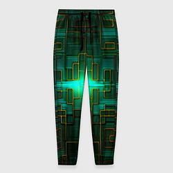Мужские брюки Тёмно-зелёная электросхема