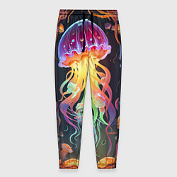 Брюки на резинке мужские Фантастическая медуза, цвет: 3D-принт