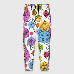 Мужские брюки Индийские слоники