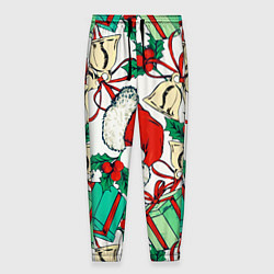 Мужские брюки Узор с новогодними падарками