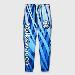 Брюки на резинке мужские Volkswagen - синий камуфляж, цвет: 3D-принт