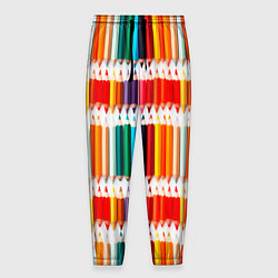 Брюки на резинке мужские Яркие цветные карандаши, цвет: 3D-принт