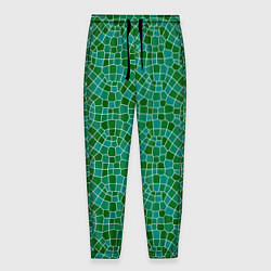 Мужские брюки Зелёный мозаичный паттерн