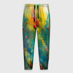 Мужские брюки Абстрактные мазки краски