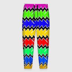 Мужские брюки Горизонтальные разноцветные линии