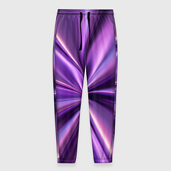 Мужские брюки Металлический фиолетовый атлас ткань