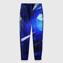 Брюки на резинке мужские Black and blue abstract background sport style, цвет: 3D-принт