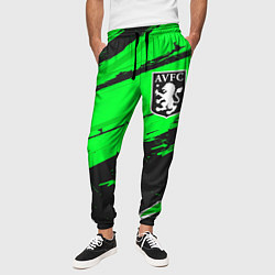 Брюки на резинке мужские Aston Villa sport green, цвет: 3D-принт — фото 2