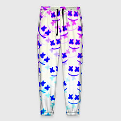 Брюки на резинке мужские Marshmello pattern neon, цвет: 3D-принт