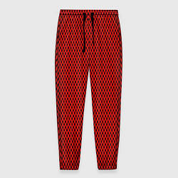 Мужские брюки Красно-чёрный имитация сетки